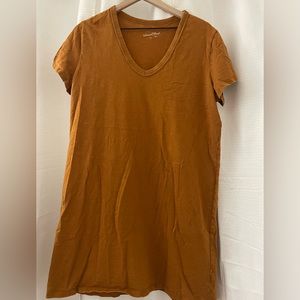 Mustard t-shirt dress